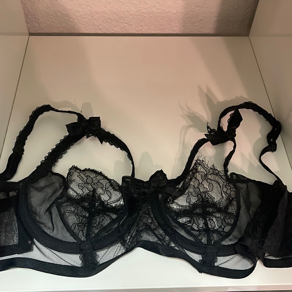 Agent Provocateur black Cage Lace Bra